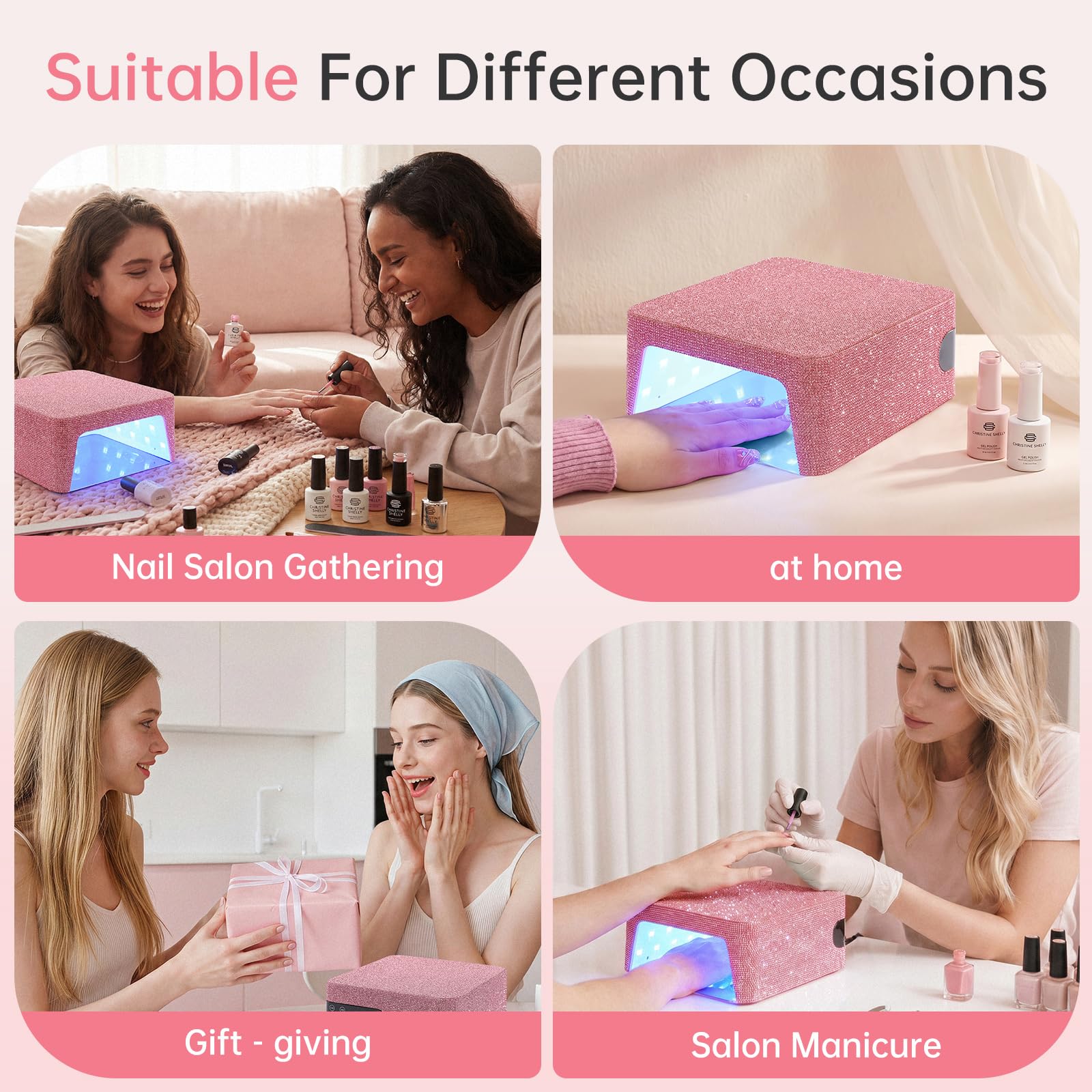 Lámpara de uñas profesional con 4 Temporizadores, Pantalla LCD, Sensor