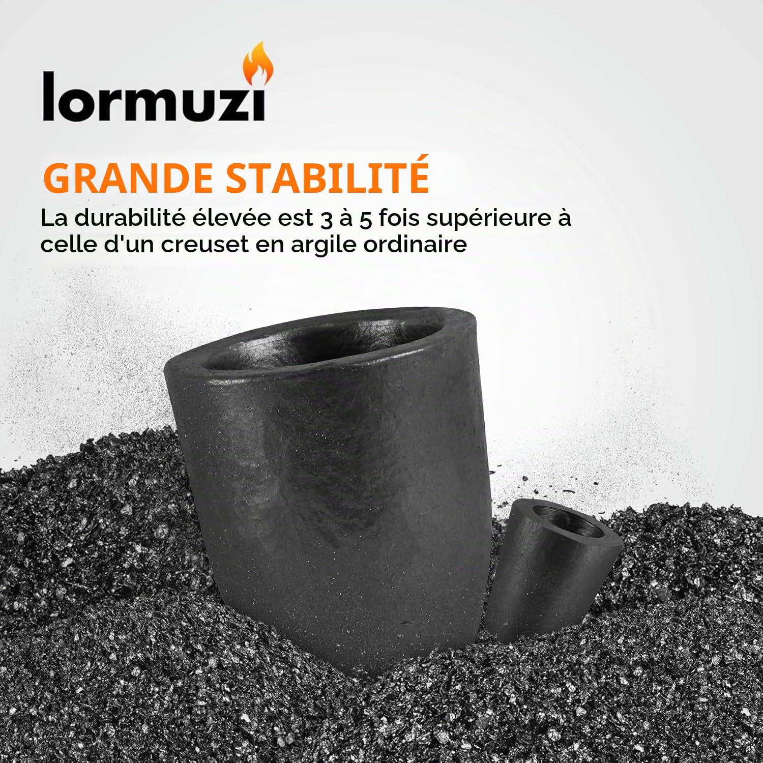Crucible en graphite #5s (7 kg) pour métal fondu fonte refining or cuivre argent laiton aluminium