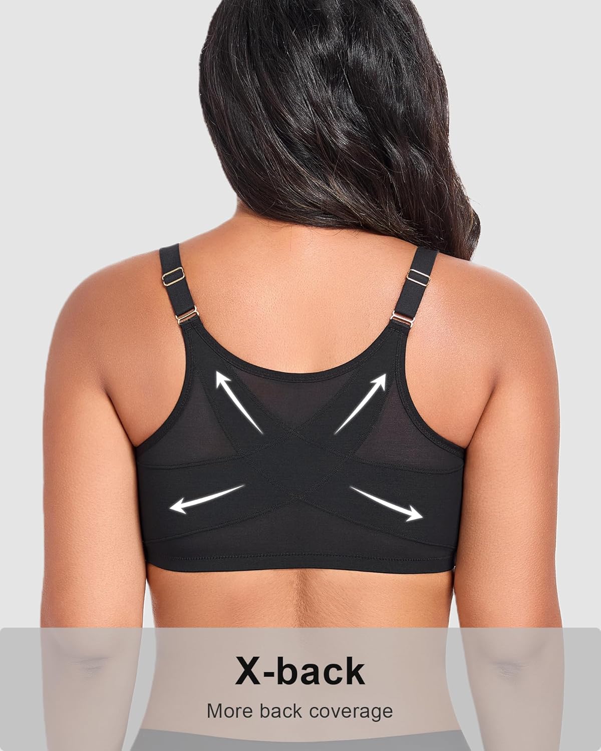 DotVol Women's Front Closure Sheer Mesh Unlined Underwire Full Coverage Everyday Bra - Image 3