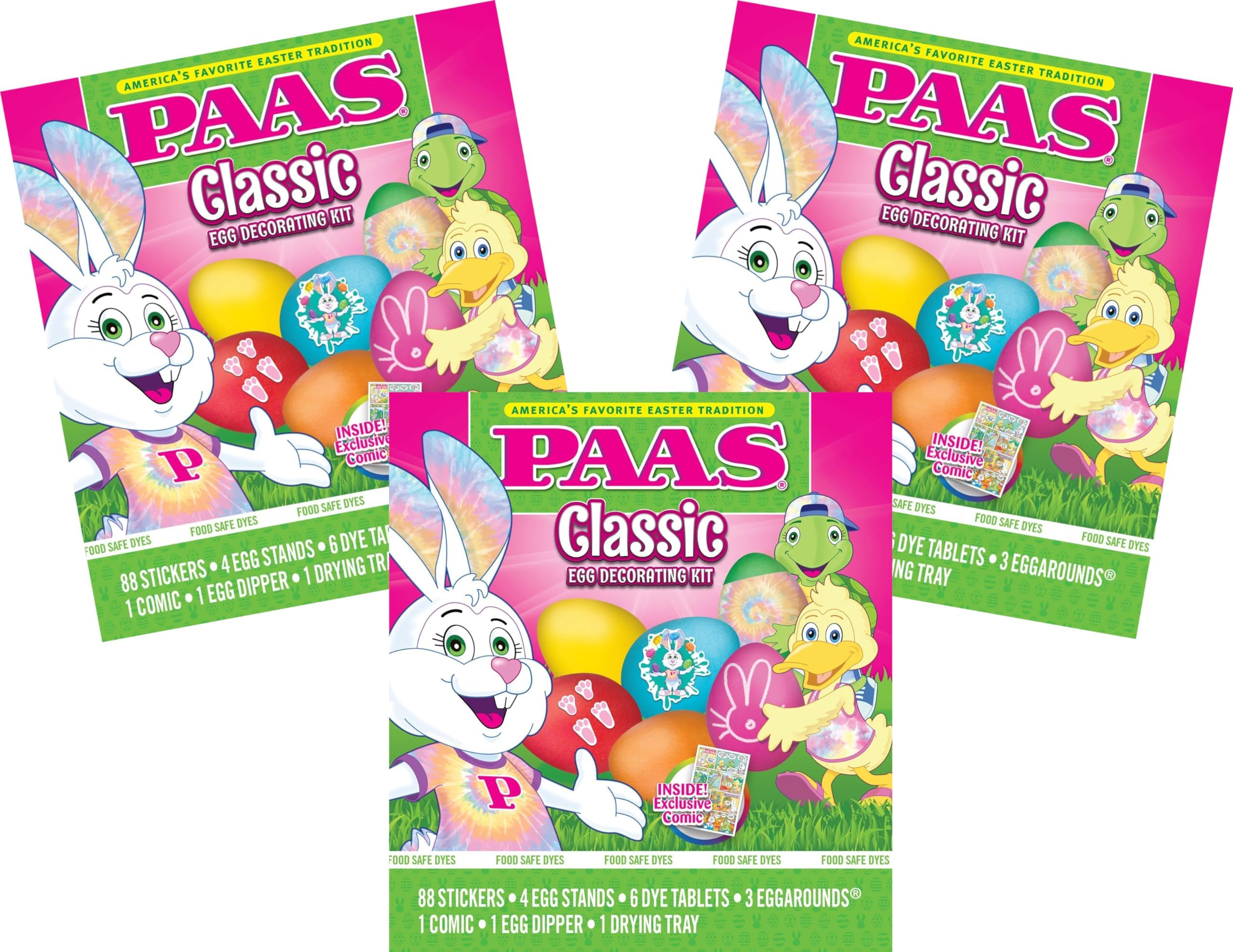 PAAS Classic Easter Egg Coloring Kit - Set of 3
