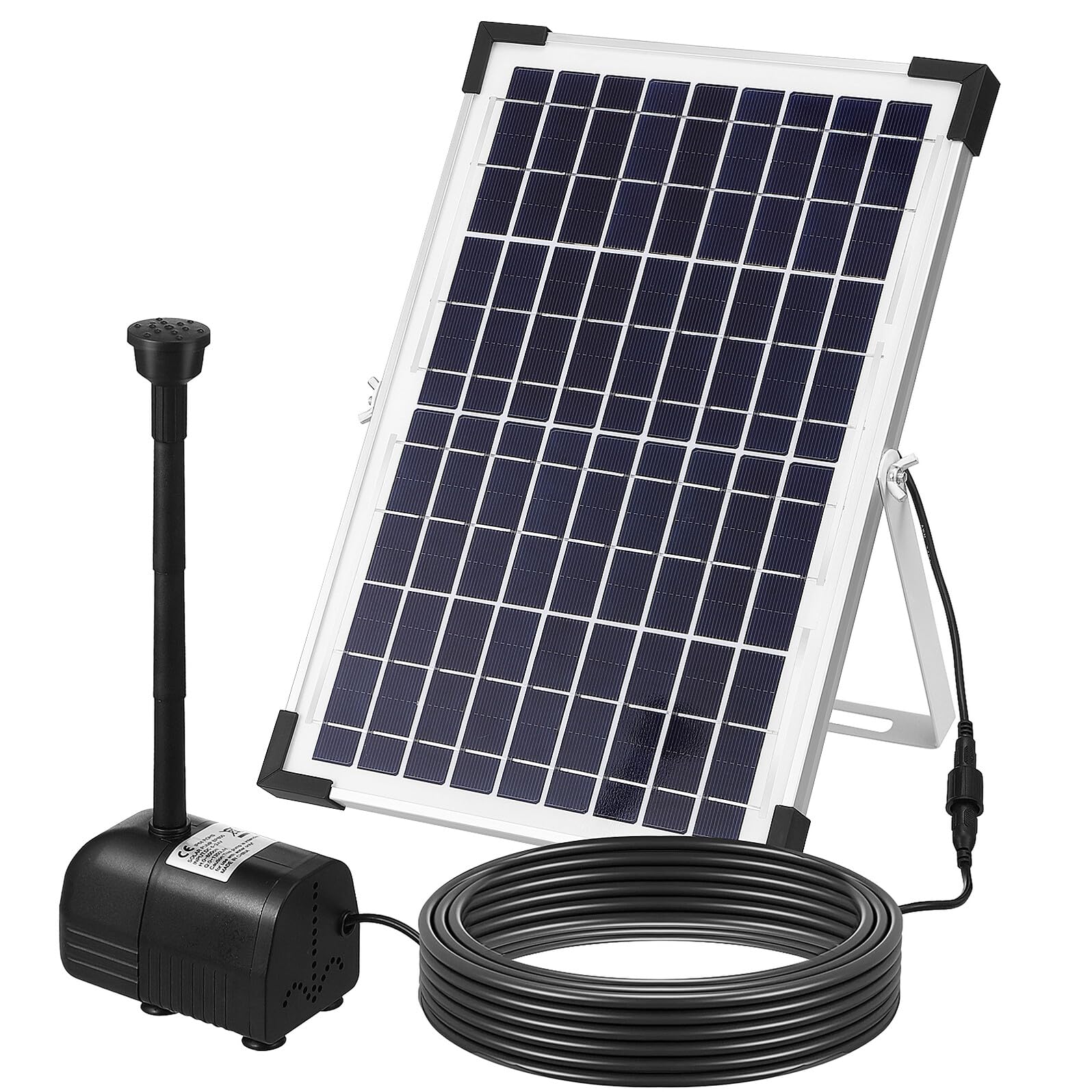 Pompe à Fontaine Solaire 1350l/h VICASKY pour Grand Bassin de Jardin 12w