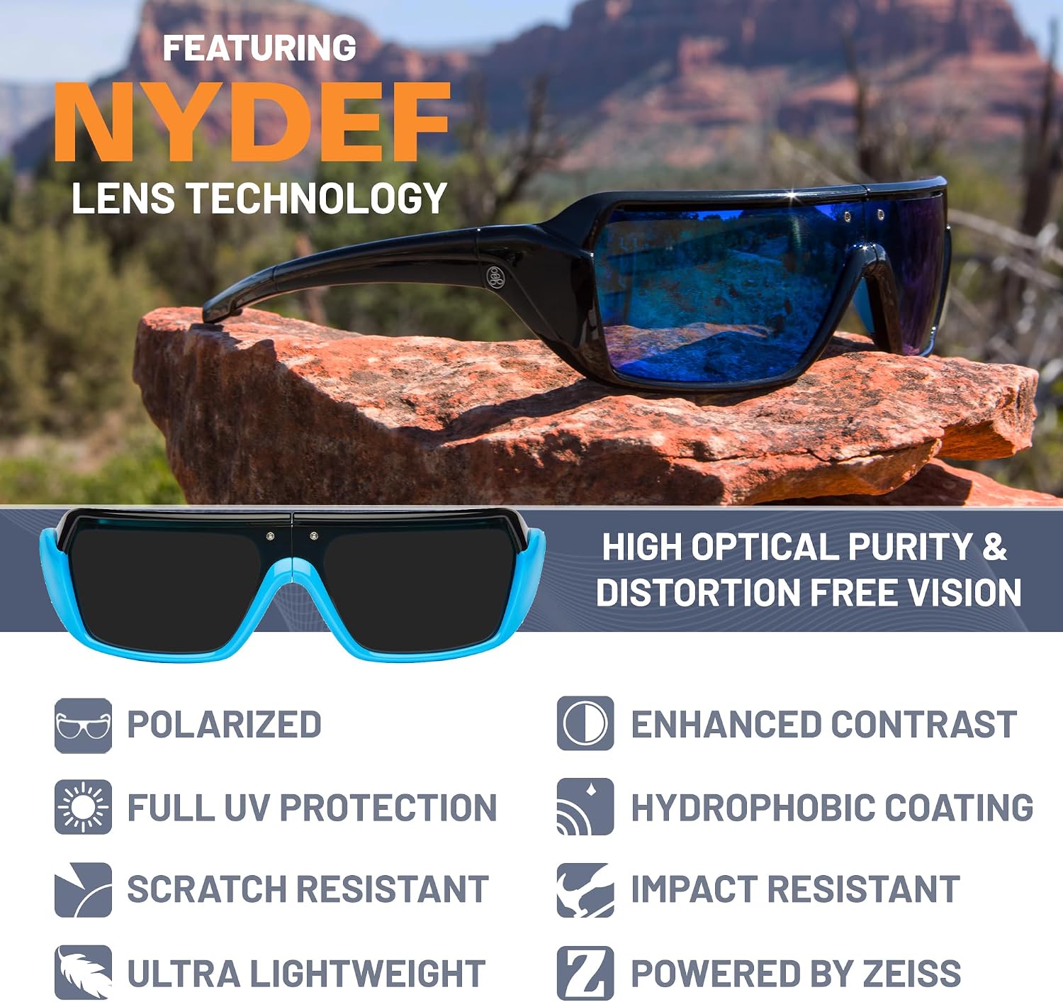 POPTICALS PopStorm Foldable, Sunglasses for Men & Women – Skiing Glasses