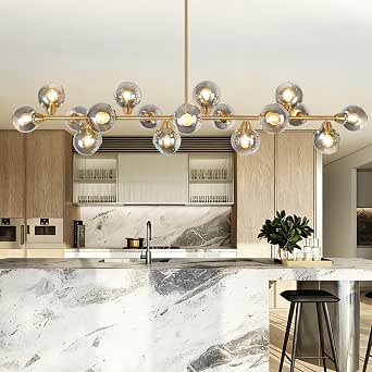 75-inch Gold Linear Chandelier for Dining Room Modern Extra Large