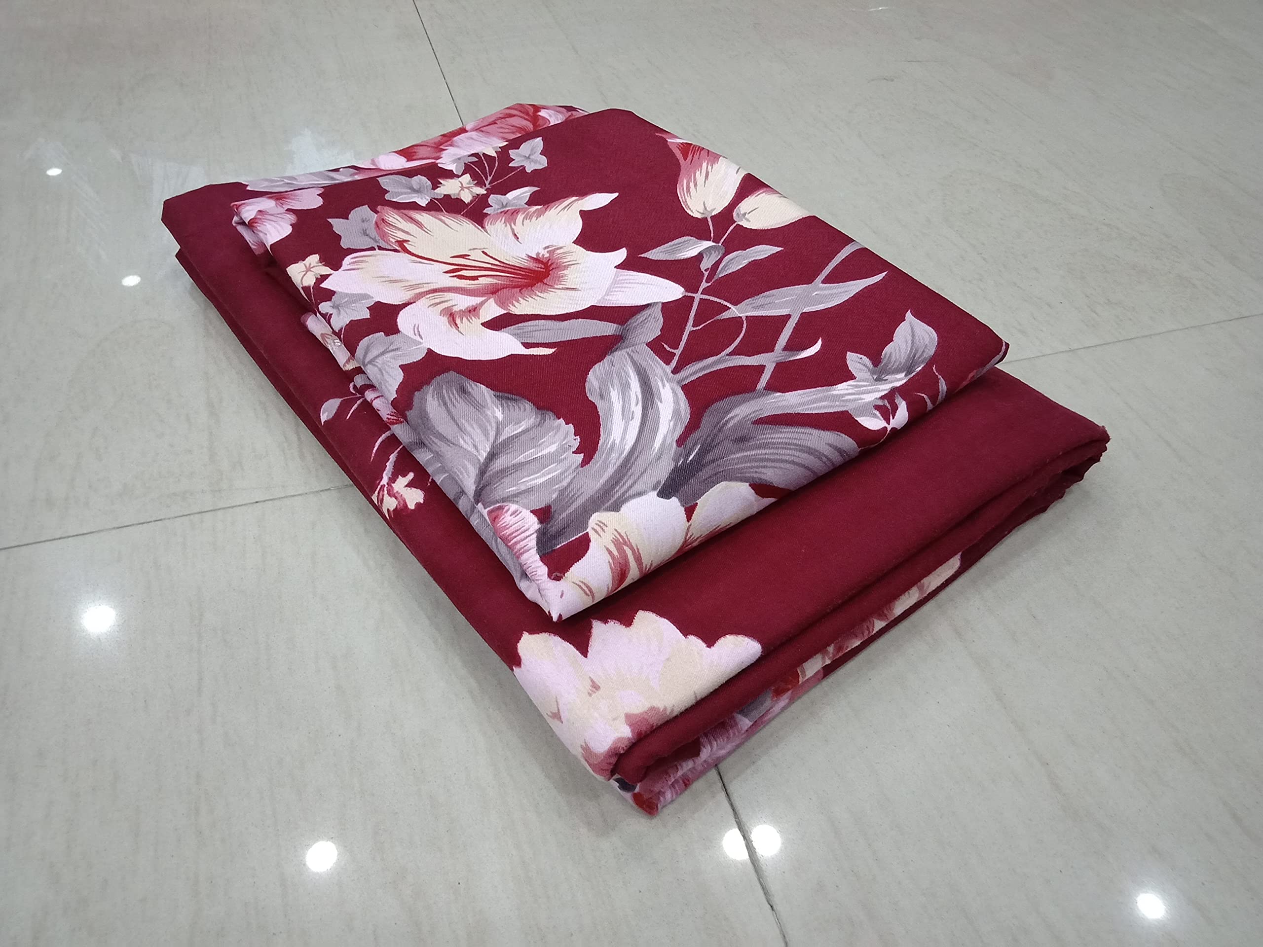 Shahi Concept Cotton Xxxl King Size Bedsheet || 110X120 Inch, 10 Feet Bedsheet || Super King Size With 2 Pillow Covers || 240 Tc Soft Rich Fabric || Maroon (B0859HQPSB) Amazon Price History, Amazon Price Tracker