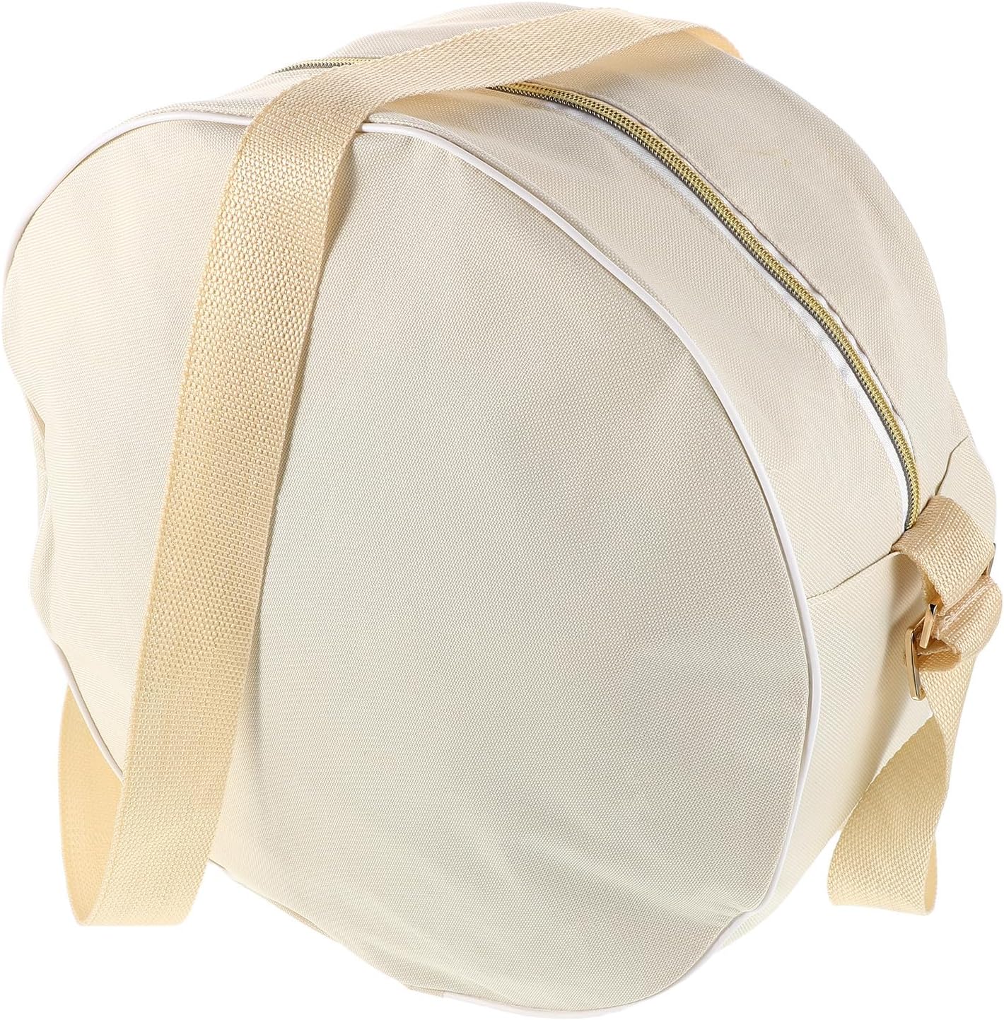 BESPORTBLE Yoga Wheel Carrying Case and Fitness Mat Carrier Beige with Adjustable Strap and Multiple Pockets for Fitness Equipment Storage and Pilates Workout