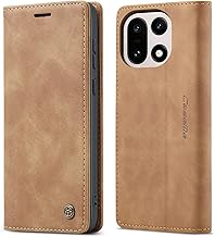 Cover per OnePlus 15,Cover OnePlus 15 Magnetica Portafoglio Flip[Antiurtoo][Cavalletto][Carta Fessura] Custodia Pelle per OnePlus 15 - Marrone