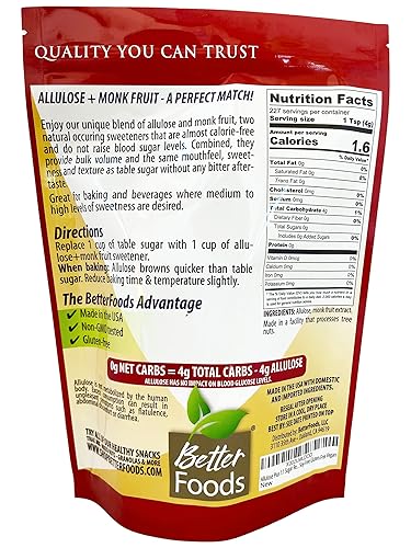 Miniatura 2 de Alulosa - Edulcorante de fruta de monje de 5 libras a granel cero calorías keto sin OMG sin gluten sin azúcar sin azúcar sin azúcar sin eritritol