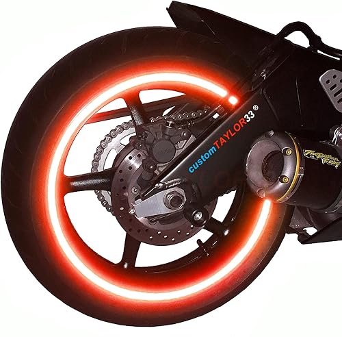 Vista 24 de customTAYLOR33 - Cintas de seguridad reflectantes de alta intensidad, color rojo, selecciona