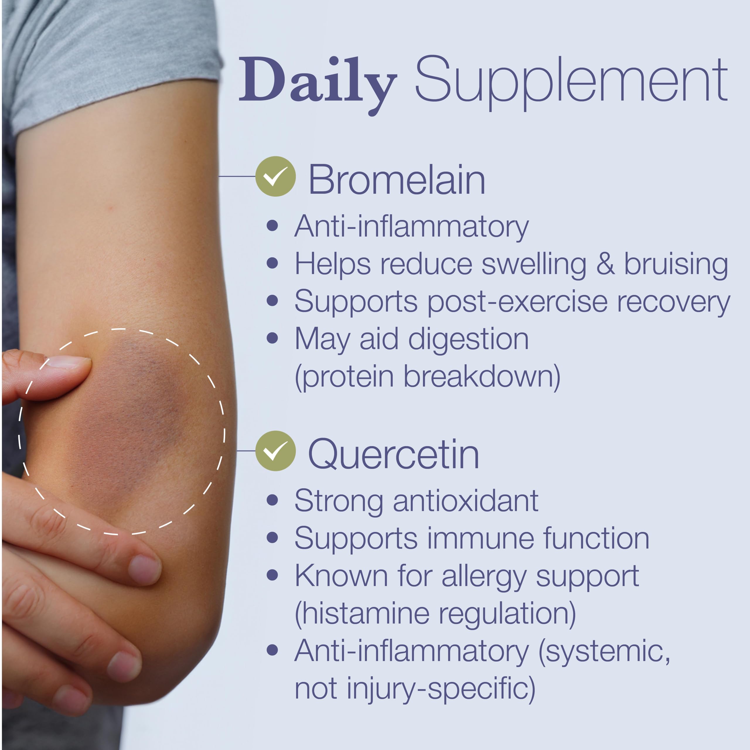 Bromelain 500 mg + Quercetin 500 mg Supplement, 60-Day Supply — Amazon image 2
