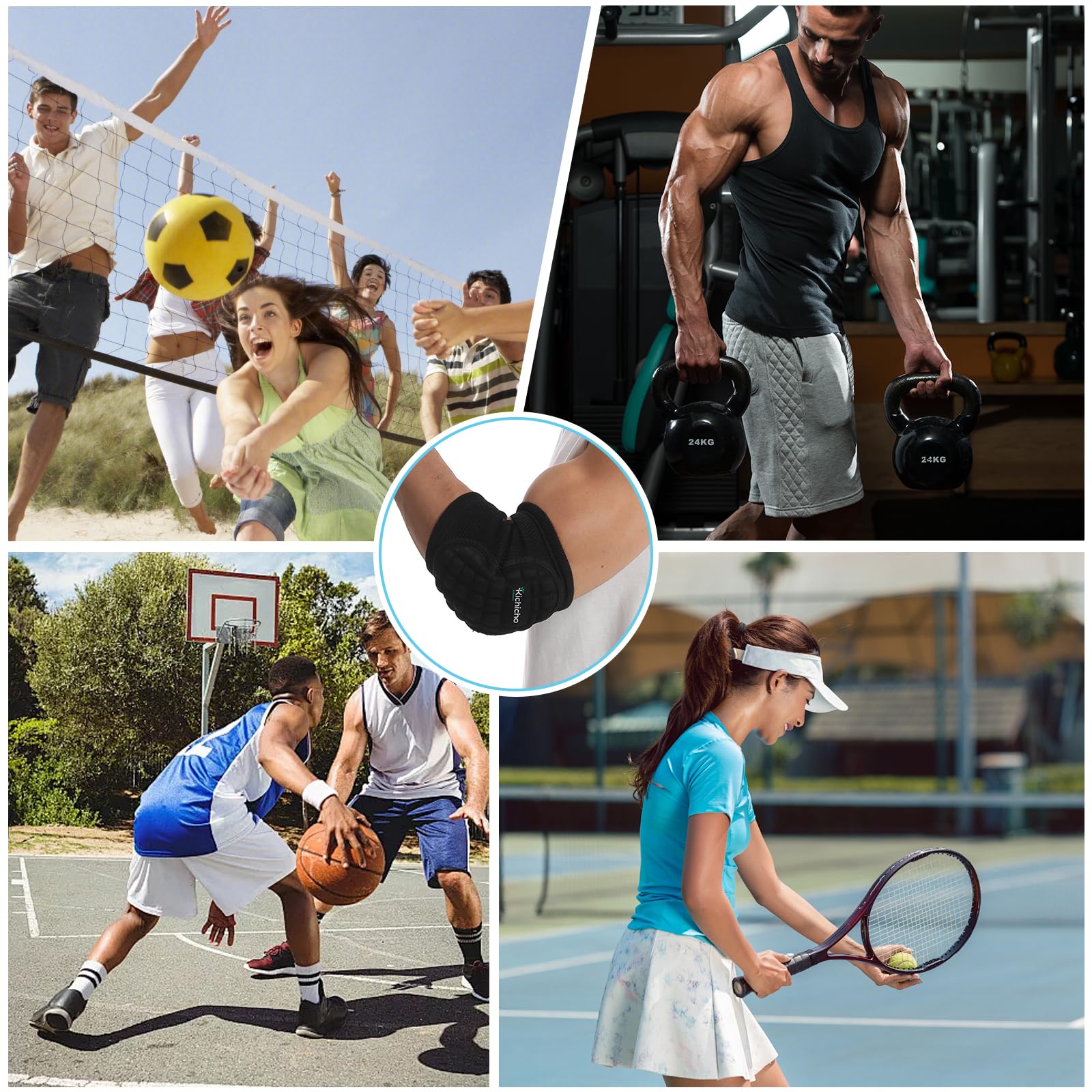 Lot de 2 coudières tactiques en éponge épaisses, protection contre les collisions, équipement de protection pour les sports de danse, coudières ou genoux, convient aux enfants, hommes et femmes