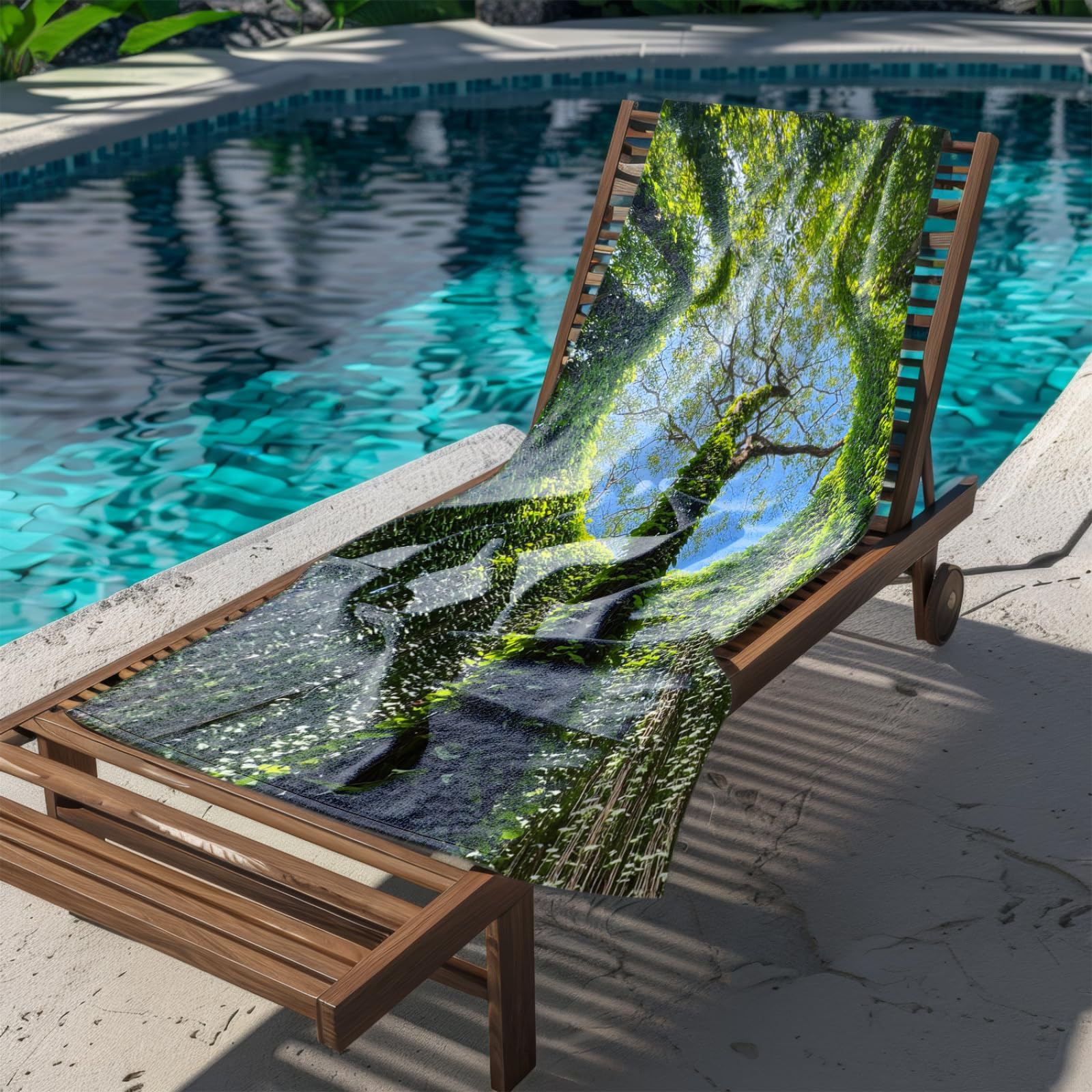 Générique Serviette de Plage 90X180 Arbre Vert
