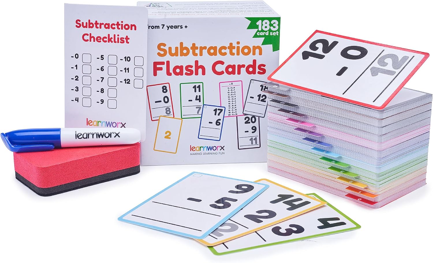 Subtraction Flash Cards 1st Grade 2nd 3rd 4th 183 Math Flashcards All Facts 012