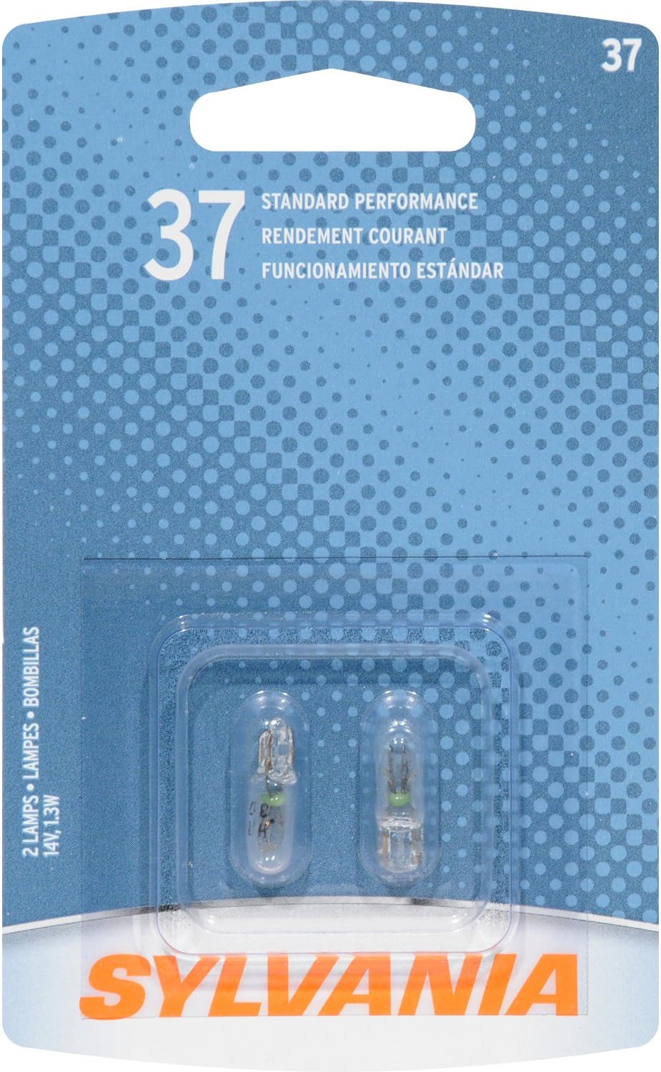 SYLVANIA 37 Long Life Miniature Bulb, (Contains 2 Bulbs