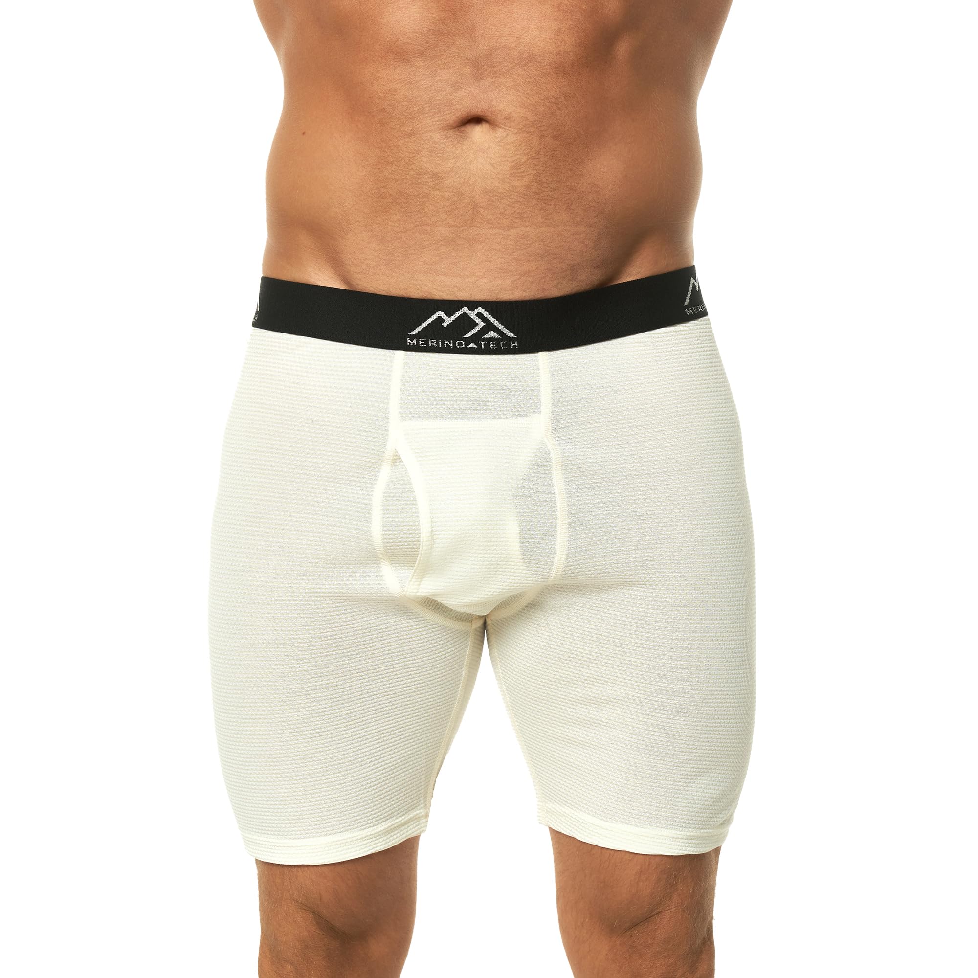 Merino.tech Merino Wool Boxer Briefs Men - Merino Wool Underwear Breathable Dry Fit Comfy Sports Base Layer for Men