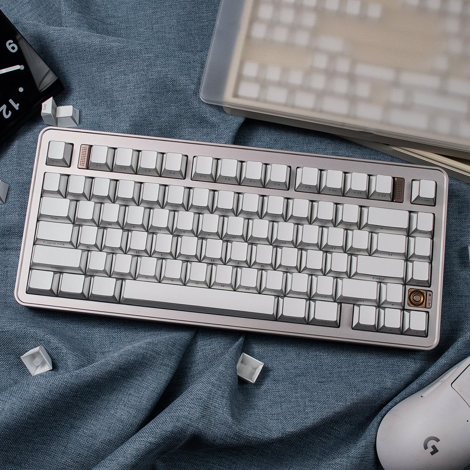Sumgsn Juego de 137 Teclas Laterales Brillantes PBT Cherry Profile Keycaps para Teclado mecánico Cherry MX 61/64/87/104/108
