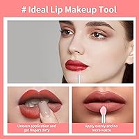 Vista 4 de Aplicadores de máscara de labios reutilizables, juego de 6 brochas de silicona para labios y lápiz labial