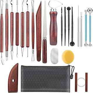23 herramientas de arcilla para esculpir, herramienta de modelado de cerámica y cerámica, juego de herramientas de cerámica, kit de herramientas de polímero, herramientas de arcilla seca al aire para