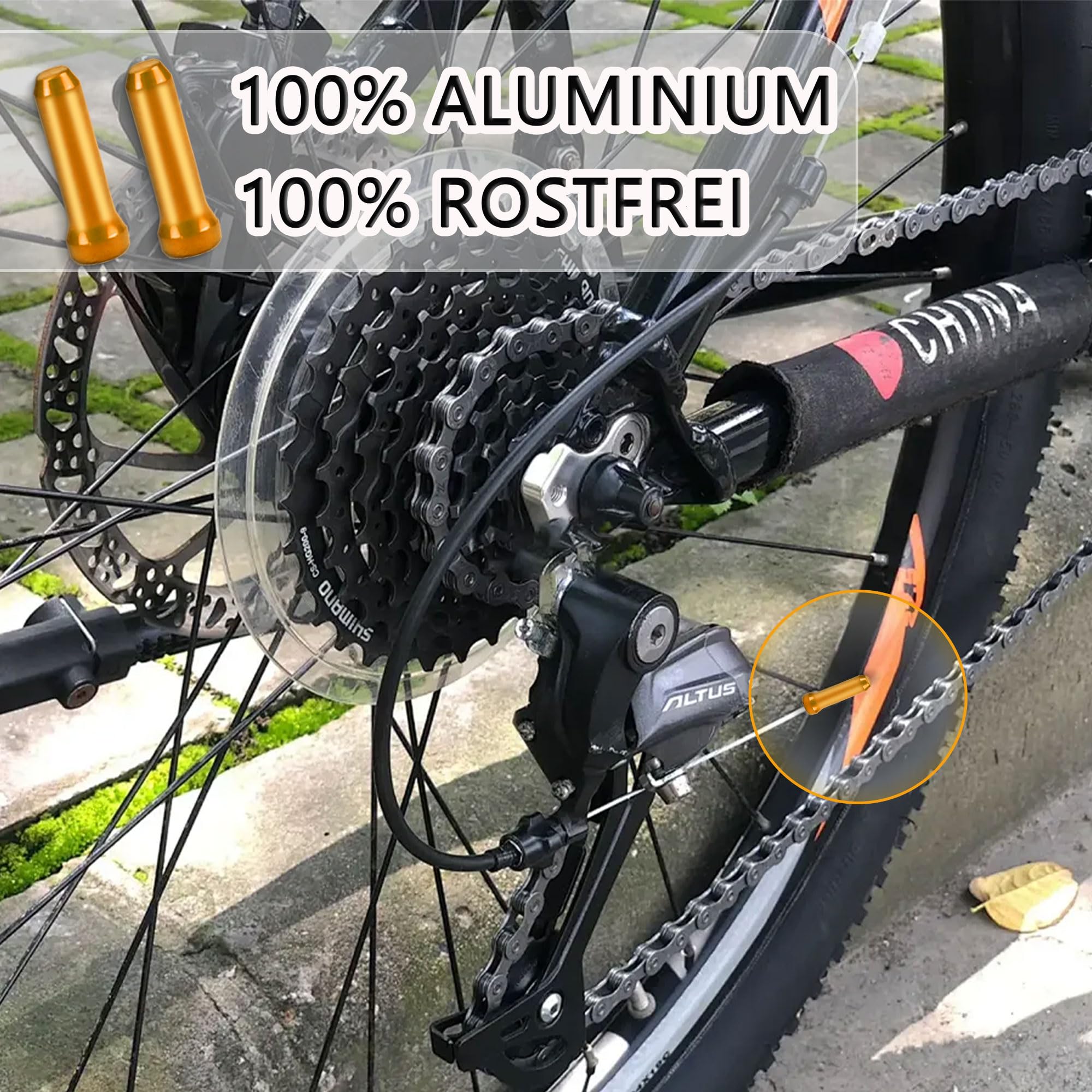 100 Pezzi GHERE CAVO CAMBIO FRENO BICI In Plastica – Alloggiamento Terminali Per Shimano HQ-PARTS