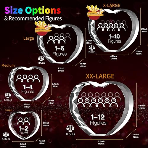 Miniatura 4 de Foto de cristal 3D, regalo personalizado para mujeres, esposa, ella, él, novia, madre, padre, novio, imagen de cristal 3D grabada en vidrio,