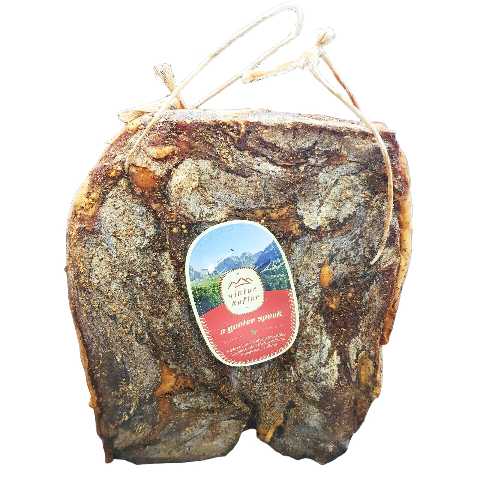Südtiroler Alpenspeck ganz - 5kg - 1 ganzer Speck - 1/1 Hamme - 3 Monate gereift- Spezialität von Viktor Kofler/Lana