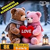 🧸 Sweet Teddy Love 💖 Valentine’s Day 8K Music Screensaver 🎵