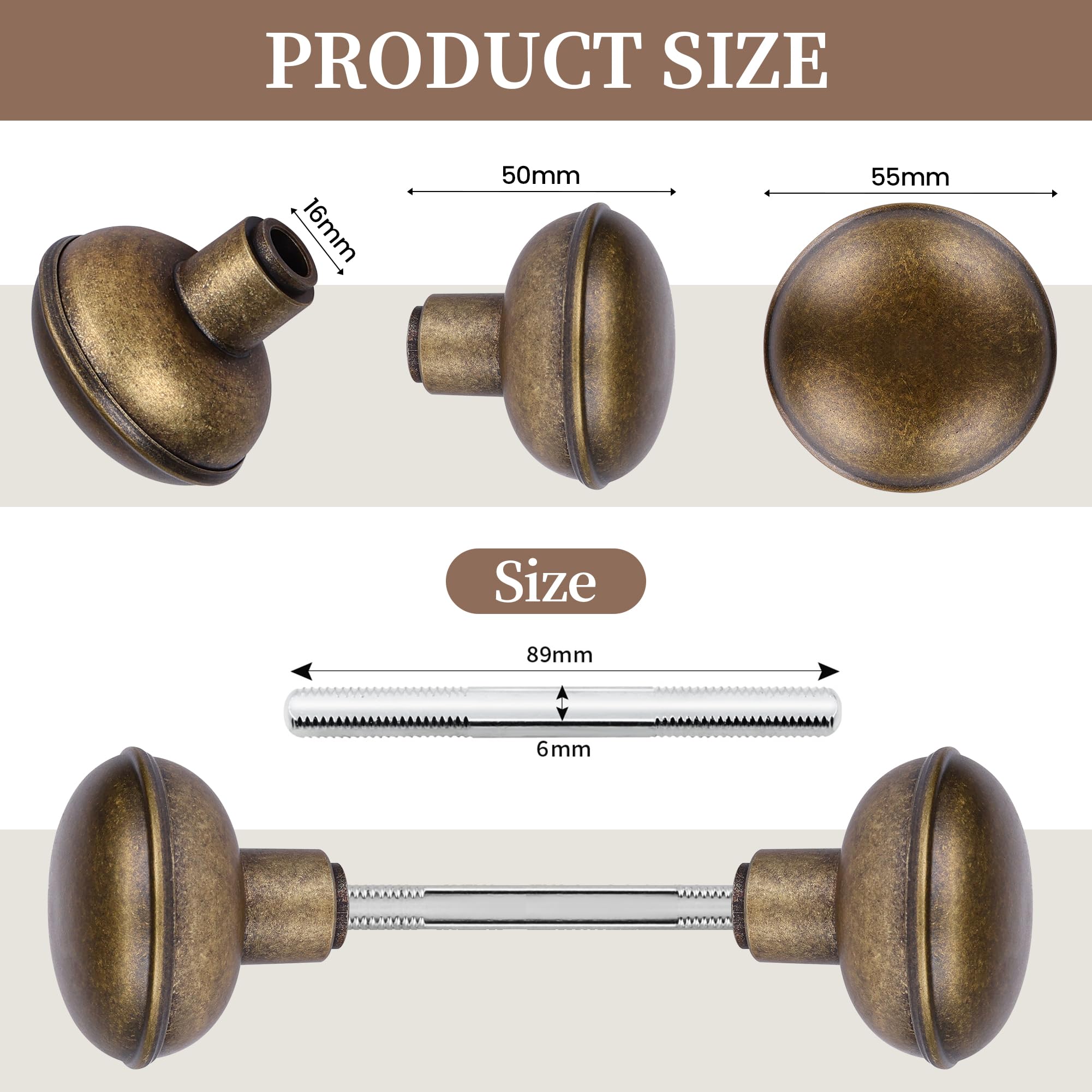 Vintage Bronze Door Knob Set - Antique Style -2 Vintage Bronze Door Knob Set - Antique Style -2