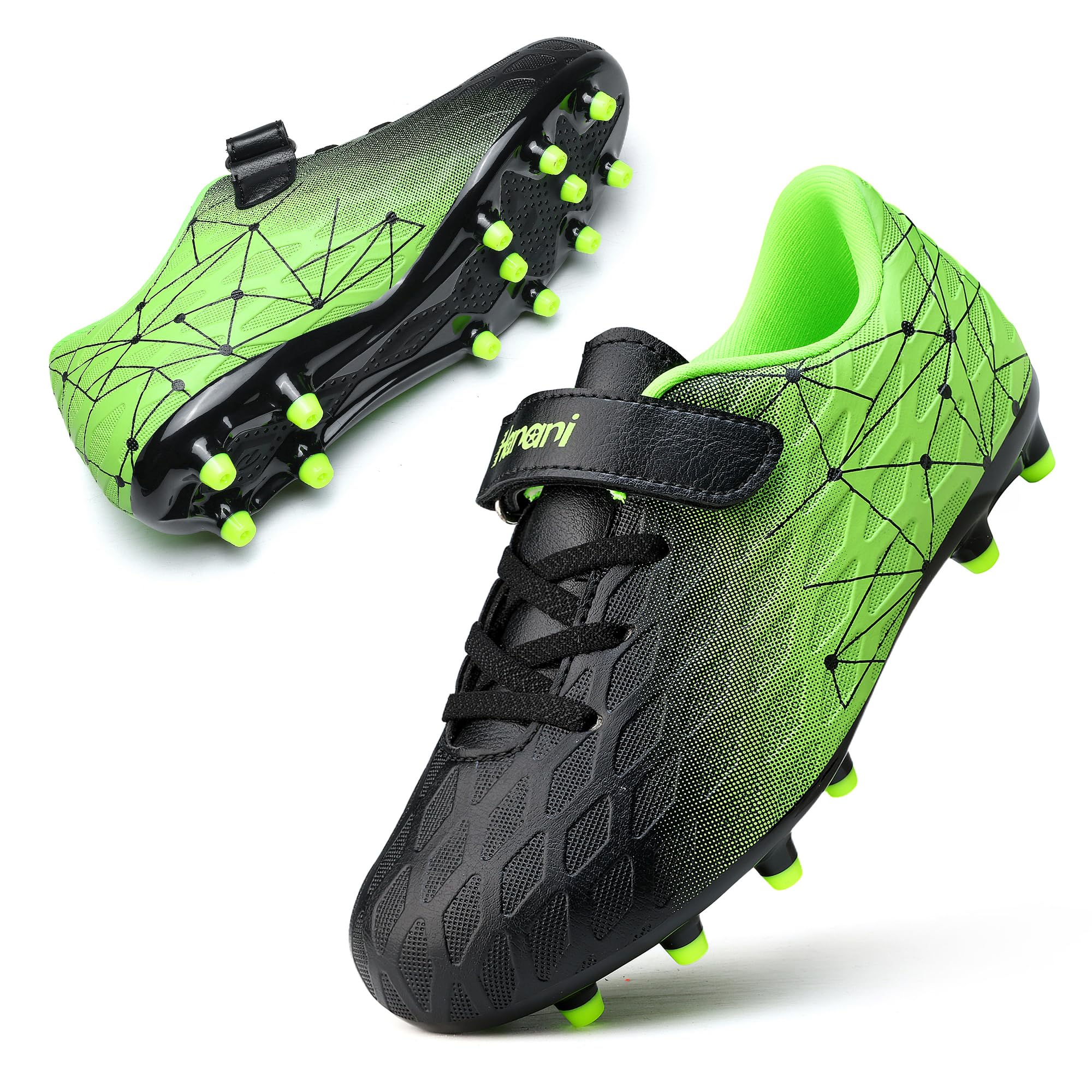 Hanani Boys Soccer Cleats Kids Girls FG/AG Soccer Athletics Sport Shoes Training Shoes Running Shoes Teenager Indoor Outdoor Football Shoes Sneakers