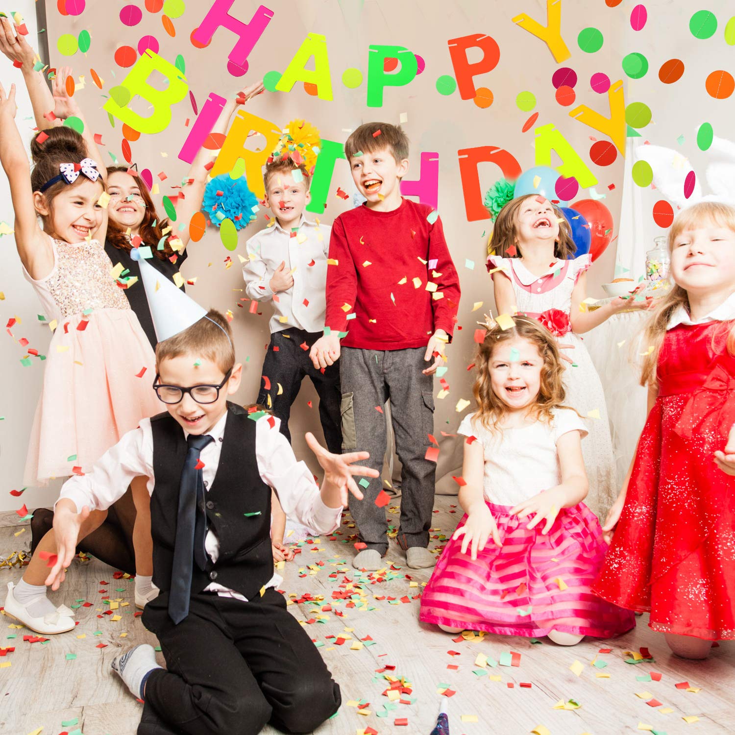 Buy Neon Happy Birthday Banner, Glow in the Dark Birthday Banner