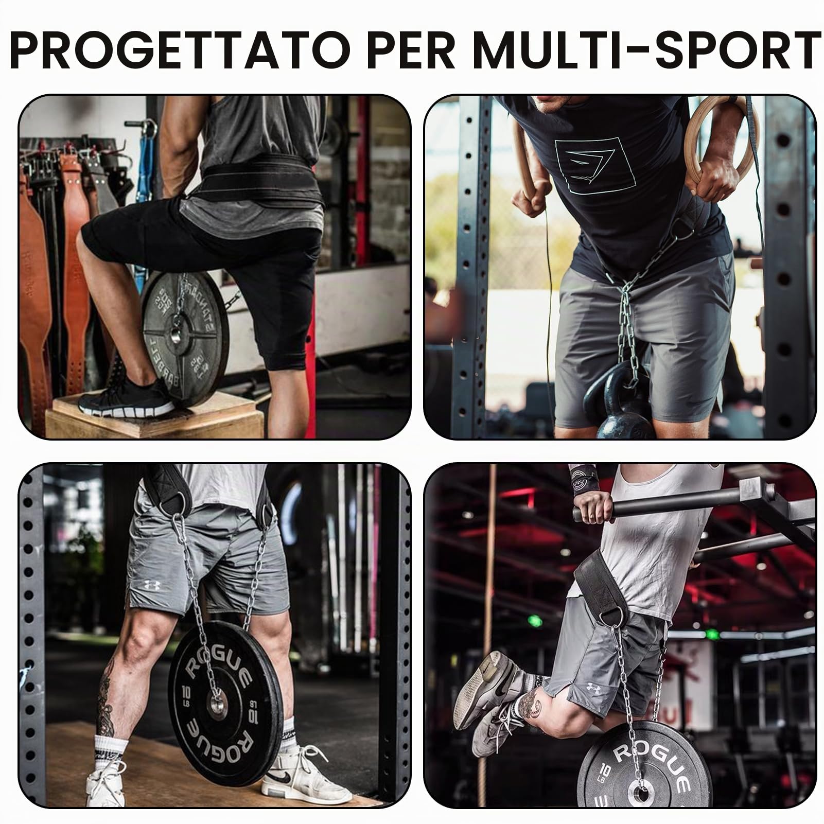 Cintura dip con catena per sollevamento pesi, cintura per trazioni, palestra, cintura per sollevamento pesi per powerlifting, squat, bodybuilding, allenamento, comodo supporto (verde militare)