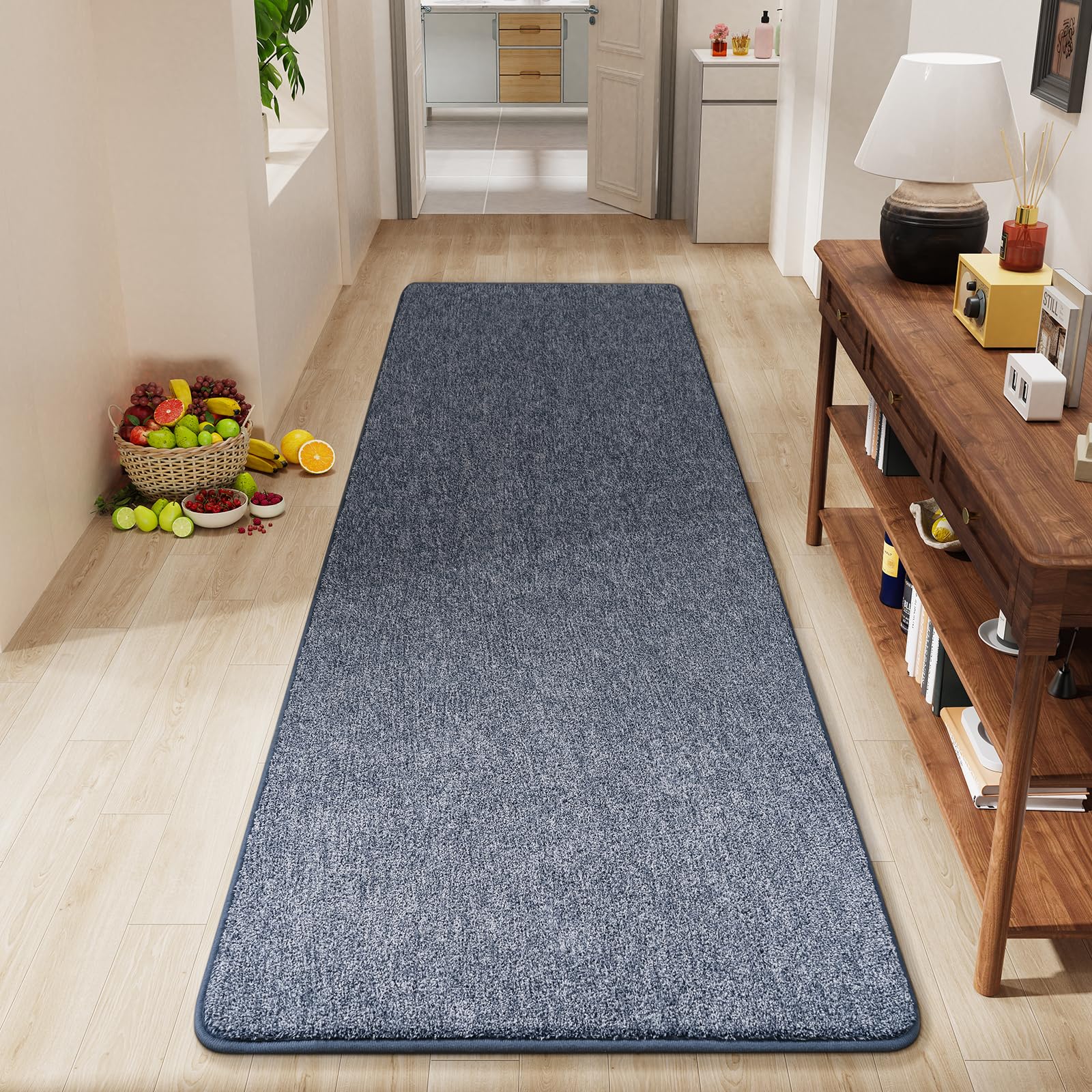 Amearea Hallway Runner Rug 2x6 Modern Soft Area Rug, Chic Color Washable Rugs, Runner Rug for Hallway, Kitchen, Bedroom, Living Room, Non Slip Fluffy