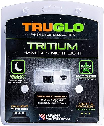 Miniatura 4 de TRUGLO juego de miras de tritio para armas cortas - Springfield XD XDM XDS