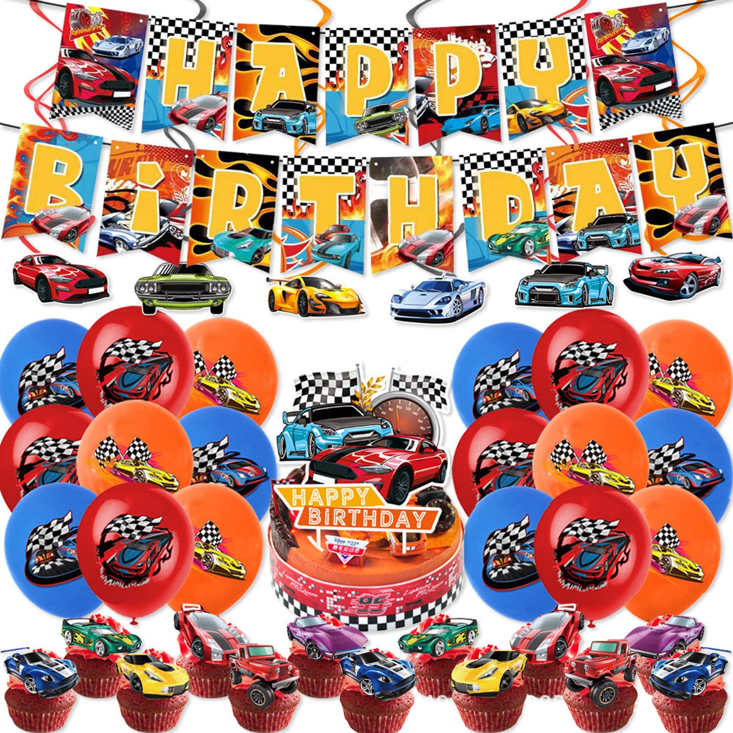 Buy Hot Wheel Party Decorations Race Car Birthday Balloons Decoration