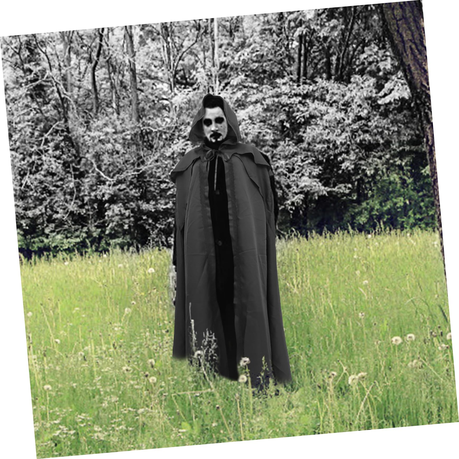 SHERCHPRY 1 cape Abaya pour homme - Accessoire d'Halloween médiéval - Costume d'Halloween à capuche - Cosplay