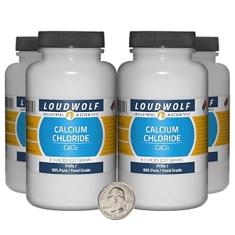 Calcium Chloride / 2 Pounds / 4 Bottles / 99% Pure Food Grade/Prills
