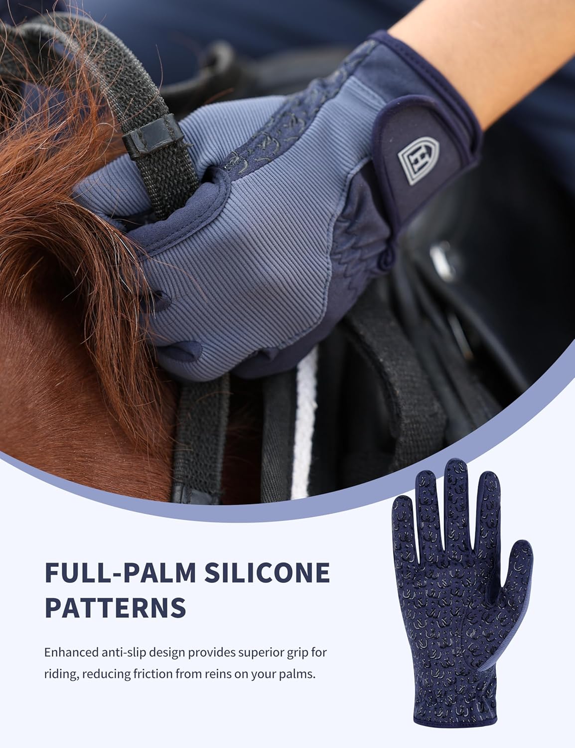 Harrison Howard Women’s Horse Riding Gloves All-Season Lightweight Non-Slip for Gardening, Running Equestrian Riding Gloves - Image 3