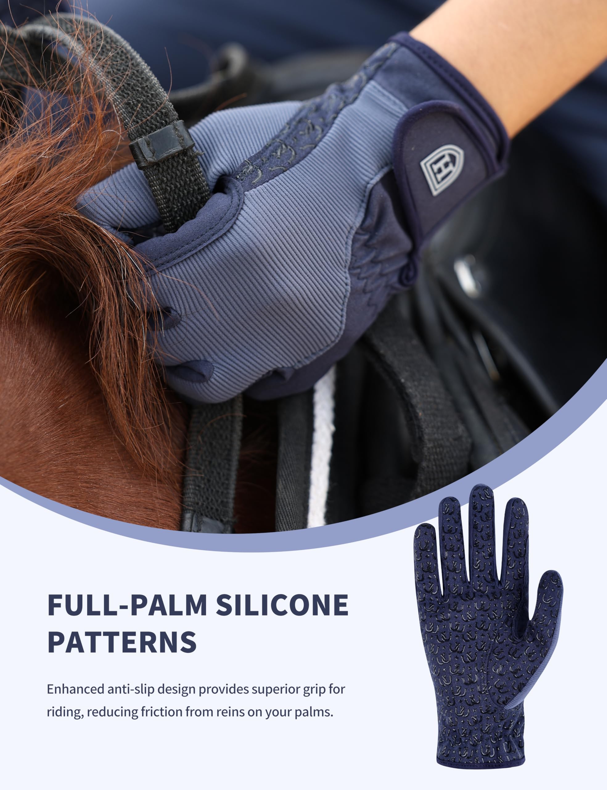 Harrison Howard Guantes de equitación para todas las estaciones, ligeros, antideslizantes, para jardinería, correr, equitación