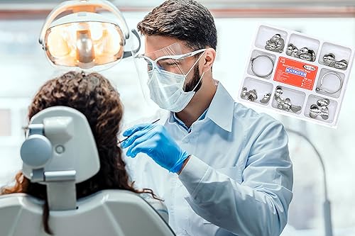 100 matrices metálicas contorneadas seccionales dentales de 35μm 2 anillos para llenar el diente