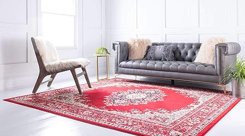 Vista 245 de Unique Loom Reza Collection- Alfombra, Polipropileno, Marrón Marrón/ marfil