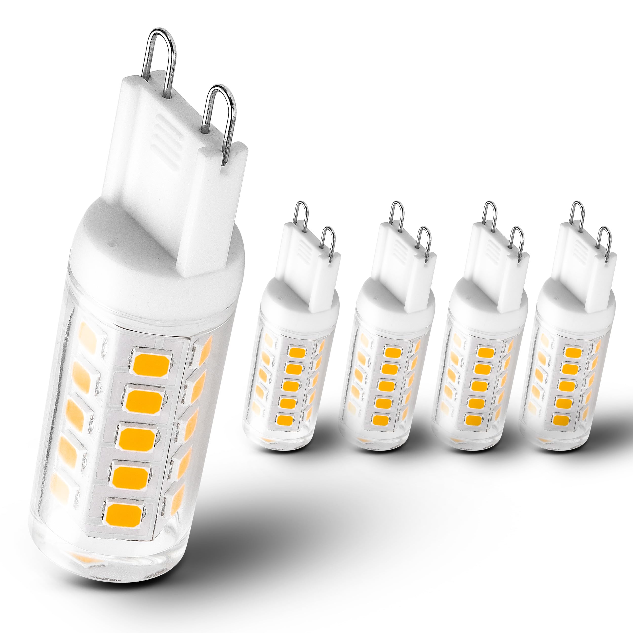 G9 Led Bulbs Non-Dimmable, 350LM, 3W G9 LED Light Bulb, 2700K Warm White, Equivalent to 28W-40W Halogen, AC220-240V, Energy Saving Light Bulb for Home Lighting Decor, Chandelier, Wall Light, 5 Packs — image 1