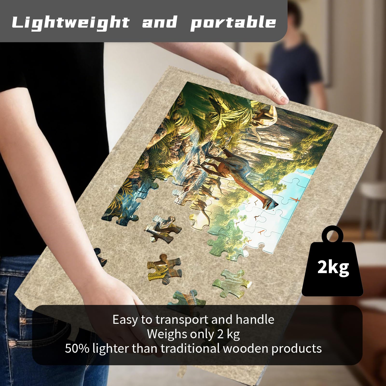Puzzle mesa con 6 cajones, mesa plegable para hasta 1000 piezas, 77 x 53,6 cm, tablero de rompecabezas – Clasificador y organizador de puzles