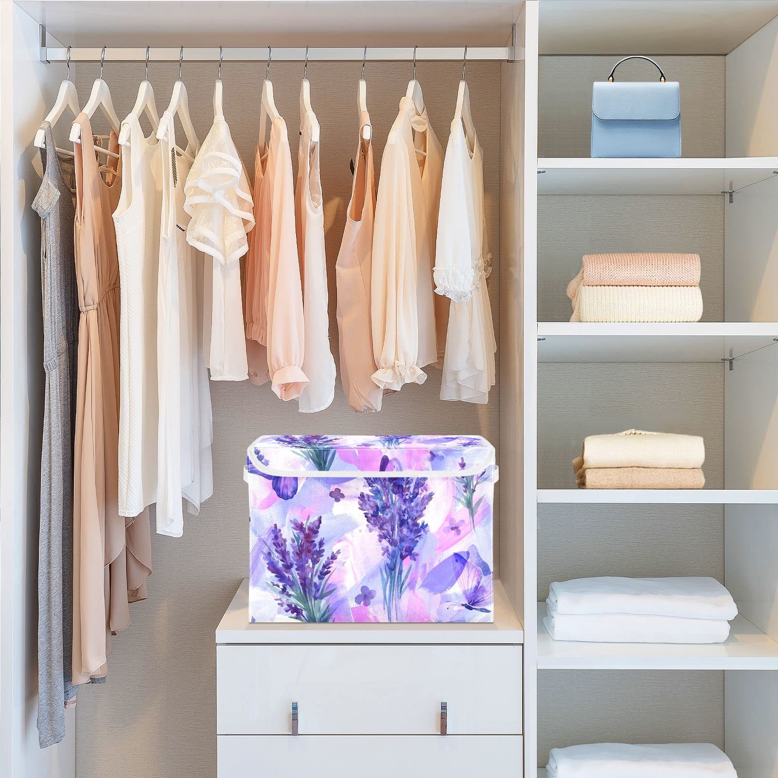 Amazon｜MAKIKU 収納ボックス 折り畳み式 布 ふた付き