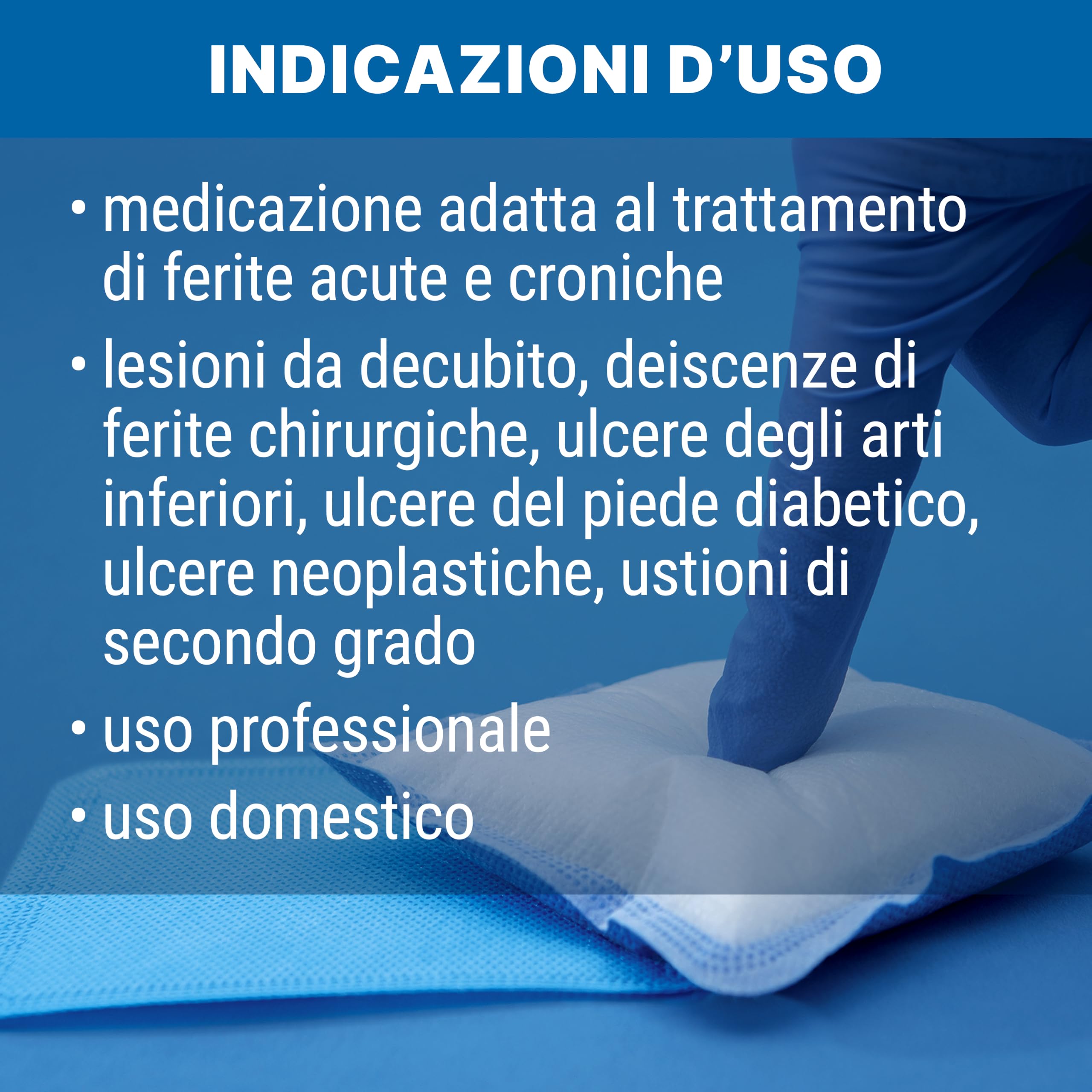 Medicazione Sterile Superassorbente - 20x30 cm - Ideale per Ferite Essudanti - Non Adesiva - Monouso - Morbida e Flessibile - Busta Singola da 1 Pezzo - Confezione da 20 Buste