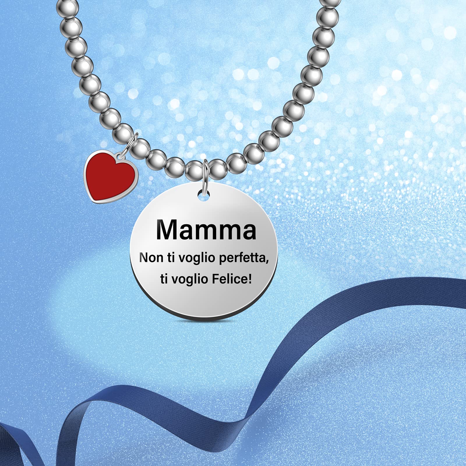 Chritice Regalo Amica Mamma Nonna, Bracciale Donna Acciaio con Frasi Bracciale Amicizia Donna Regalo Amica Bracciali Donna Bracciale Donna Amicizia Bracciale Amica Regalo Donna Regalo Mamma Nonna