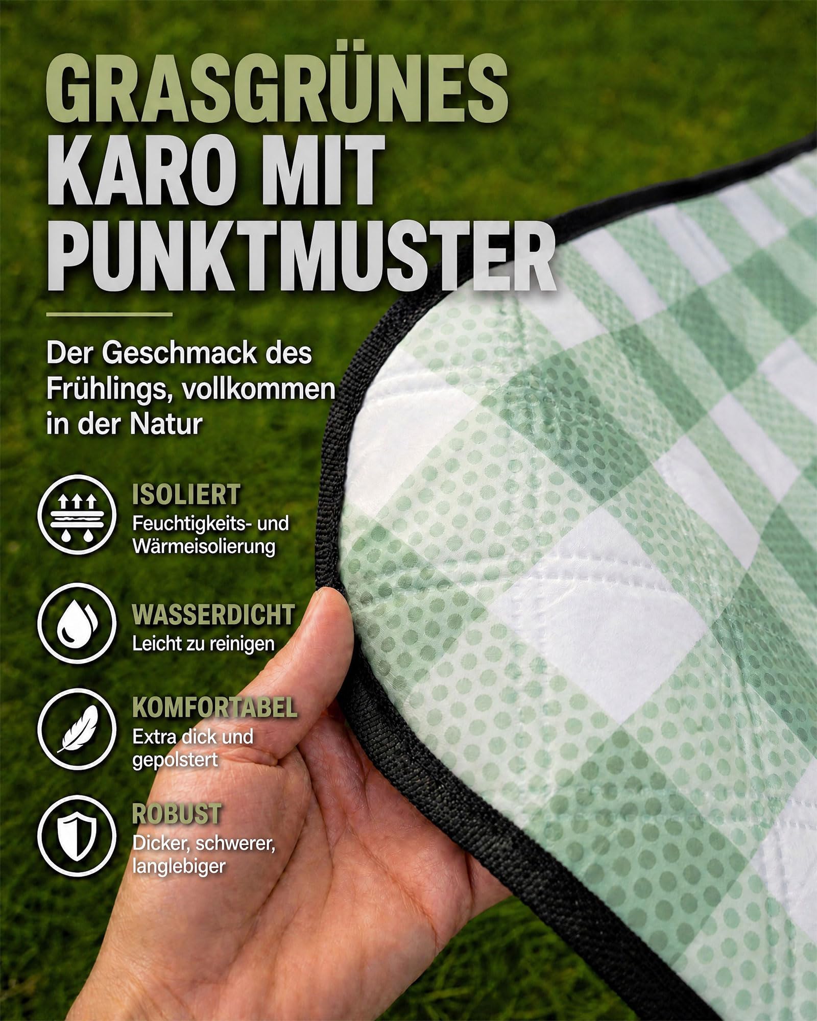 Extra Dick Picknickdecke Wasserdicht Mit Aufbewahrungstasche Stranddecke