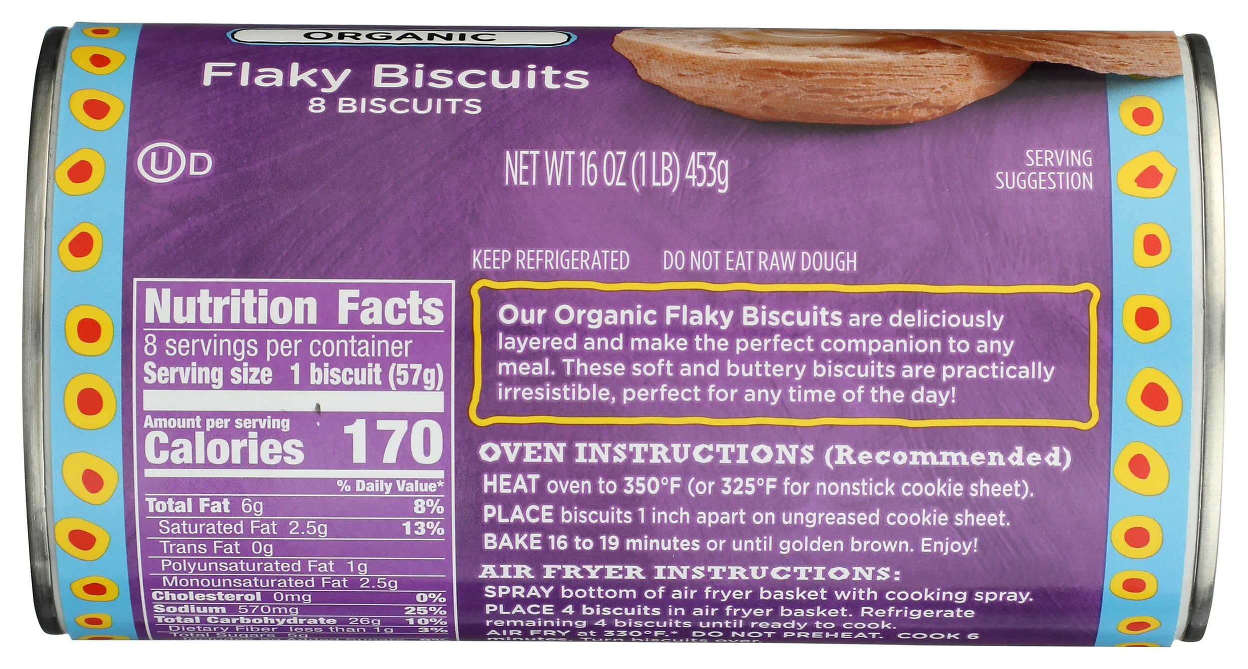 Immaculate Baking Organic Biscuits Ready to Bake Flaky Biscuits 8 Count 16 oz — view 5