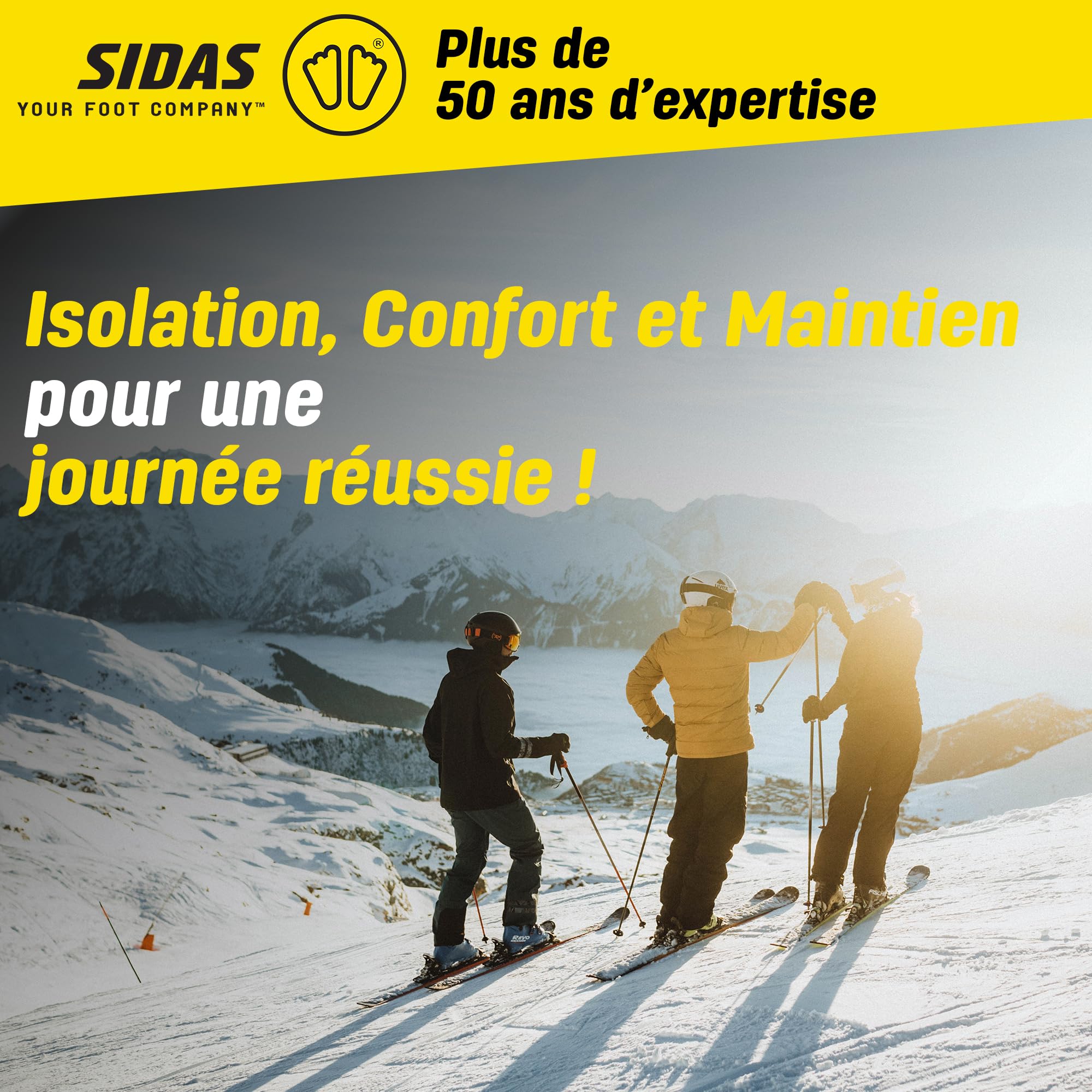 Semelles Hiver Isolantes, Winter 3D Performance, Stabilité du Pied pour les activités hivernales, Confort longue Durée et Amorti des Impacts (L (42-43))