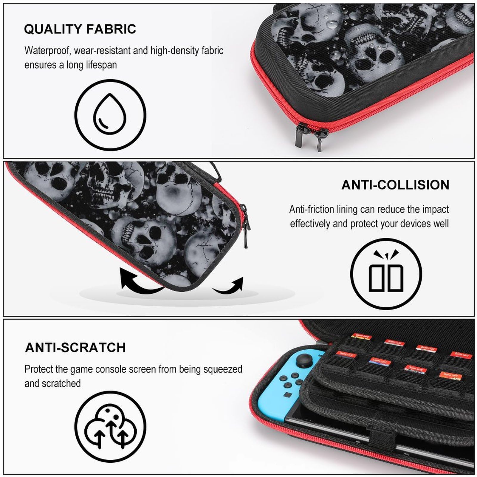 Amazon.co.jp: Switch用ケース ニンテンドースイッチケース スカル