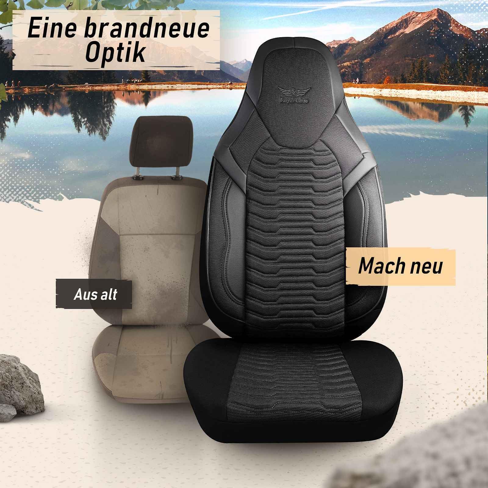 RC Royal Class Sitzbezüge passend für Carado Wohnmobil (Schwarz) 1053P003