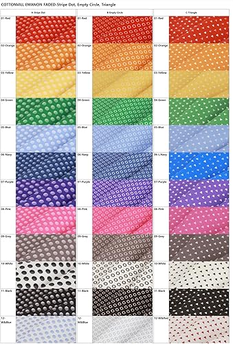 Miniatura 2 de COTTONVILL EMANON - Tela de algodón con estampado de triángulo de puntos (10 pulgadas, triángulo circular de puntos en D)