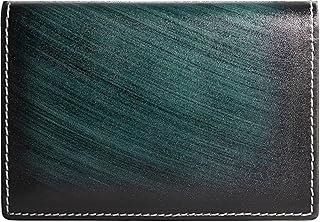 [Dom Teporna] 名刺入れ メンズ 本革 薄い 4ポケット 牛革 グラデーション 革 イタリアンレザー ヌメ革 名刺ケース カードケース カード入れ コンパクト 薄型 シンプル ネイビー